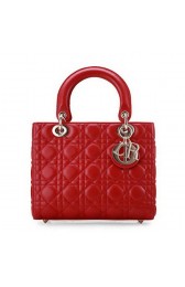 Imitation Lady Dior Bag mini Bag Red Original Sheepskin Leather D44551 Gold VS06135