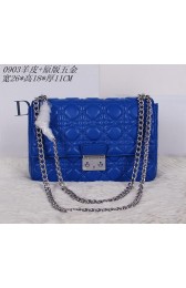 Imitation MISS DIOR D0903 Blue Sheepskin Leather Shoulder Bag VS00474