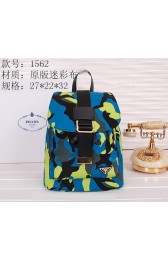 Imitation Prada BZ1562 Green Microfiber Nylon Drawstring Backpack Bag VS09791