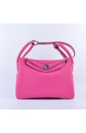 Imitation Top Hermes Lindy 30CM Grainy Leather Shoulder Bag H6207 Rosy VS04178