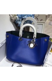 Knockoff Best Dior Diorissimo Bag in Blue Smooth Calfskin Leather D0908 VS07982