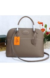 Knockoff Hermes Bolide 37CM Calfskin Leather Tote Bags H509084 Grey VS05343