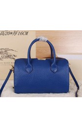 Knockoff Prada Grainy Leather Boston Bag BN6311 Blue VS04054