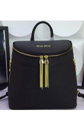 Luxury miu miu Backpack Calfskin Leather M0823 Black VS08182
