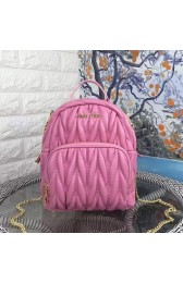 Miu Miu Mini Matelasse Leather Crossbody Backpack Pink BL0624 VS02094