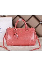 Prada Bright Leather Boston Bag BN6260 Pink VS02229