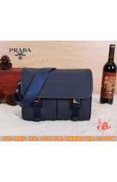 Prada Grainy Leather Messenger Bag VA0769 Royal VS09469