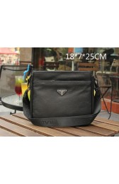 PRADA Grainy Leather Messenger Bag VA0797 Black VS06335