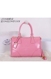 Prada Iridescent Leather Boston Bag BN2318 Pink VS06866