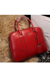 Prada Original Leather Top Handle Bags BL8675 Red VS04428