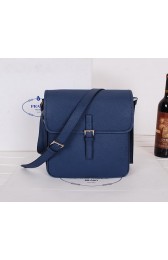 PRADA Original Saffiano Leather Messenger Bag VA3083 Royal VS08929