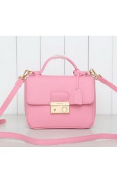 Prada Saffiano Leather Flap Bag BN0960 Pink VS06646