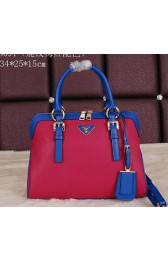 Prada Smooth Leather Top Handle Bag BL8091 Rose VS05136