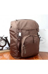 PRADA Technical Fabric Backpack V135 Brown VS08294
