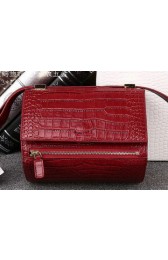Quality Givenchy Pandora Box Bag Croco Leather G9986 Red VS06170