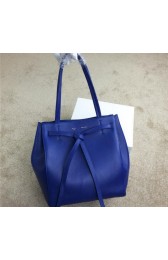 Replica Celine Cabas Phantom Bags Grainy Leather C2208 Blue VS09495
