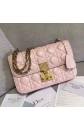 Replica Dior Dioraddict Flap Bag In Pink Cannage Lambskin D240601 VS07129