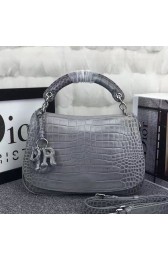 Replica Dior Dune Flap Bag Grey Croco Leather D41110 VS09525