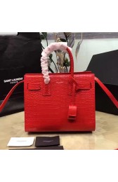 Replica Fashion Saint Laurent Classic Baby Sac De Jour Bag in Red Croco Leather Y12131 VS08598