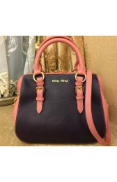 Replica miu miu Madras Goat Leather Top-handle Bag RL0063 Pink&Purple VS06613