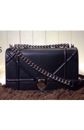 Sale 1:1 Dior Spring 2015 Flap Bag D0633 Black VS05418