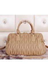 Sale 1:1 miu miu Matelasse Nappa Leather Top-handle Bag M88007 Apricot VS07082