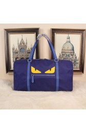 Top Fendi Bag Bugs Travelling Bag Nylon Fabric FD992121 Blue VS07782