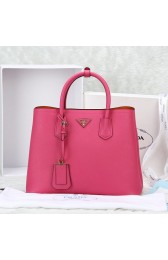 Top Prada Twin Saffiano Leather Cuir Large Tote BN2756 in Peach with Gold Hardware LSS VS00834