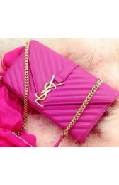 YSL Classic Monogramme Flap Bag Nappa Leather Y33210 Rose VS07005