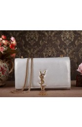 Yves Saint Laurent Small Monogramme Cross-body Shoulder Bag 5475 Silver VS06296