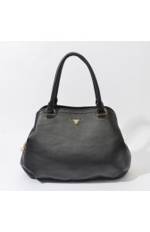 2014 Prada Original Calfskin Leather Tote Bag BR4386 in Black XZ VS06856