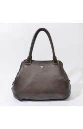 2014 Prada Original Calfskin Leather Tote Bag BR4386 in Coffee XZ VS04176