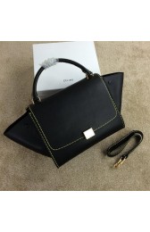 2015 Celine Trapeze Bag Original Leather CL008 Black VS02621