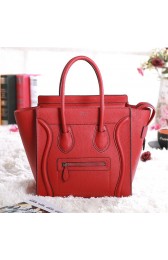 AAA Celine Micro Luggage 3307 in Red Clemence Leather VS06089