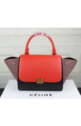 AAA Celine MINI Trapeze Bag Suede Leather CT3345 Red&Black&Khaki VS01927