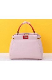 AAA Fendi mini Peekaboo Bag Sheepskin Leather FD520885 Pink VS09011