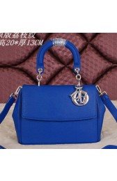 Be Dior Flap Bag Grainy Leather CD0322 Blue VS06716