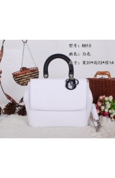 Be Dior Flap Top Handle Bag CD8813 White VS03058