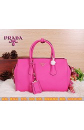 Best Prada Original Grainy Leather Boston Bags BN6804 Rosy VS01313