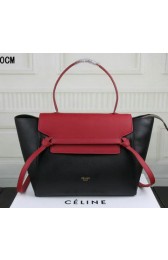 Celine Belt Bag Original Leather C3368 Brgundy&Black VS00663