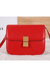 Celine Classic Box Small Flap Bag Calfskin C88007 Red VS04452