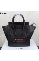 Celine Luggage Micro Tote Bag Original Leather CLY33081M Black VS06667