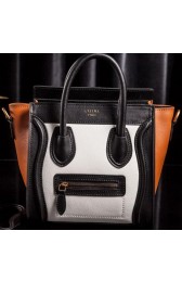 Celine Luggage Nano Bag Original Goat Leather CLT3309S White&Black&Brown VS07779