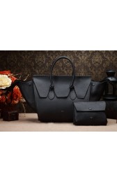 Celine Luggage Phantom Original Togo Leather Bags 3052 in Black with a Clutch Bag YD VS05578