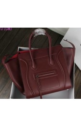 Celine Luggage Phantom Tote Bag Ferrari Leather 3341 Burgundy VS06359