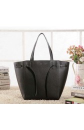 Celine Medium Cabas Phantom Bag Grainy Leather C3348 Black VS09489