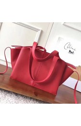 Celine Medium Tri Fold Shoulder Bag in Red Smooth Calfskin 030402 VS06666