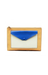 Celine Pocket Handbag in Seashell Smooth Calfskin 17538 Blue&Apricot VS09859