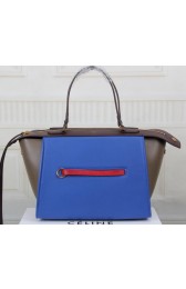 Celine Ring Bag Smooth Calfskin Leather 176203 Royal&Khaki&Maroon VS01859