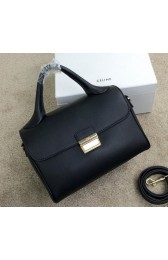 Celine Small Top Handle Bag Original Leather C20135S Black VS04260
